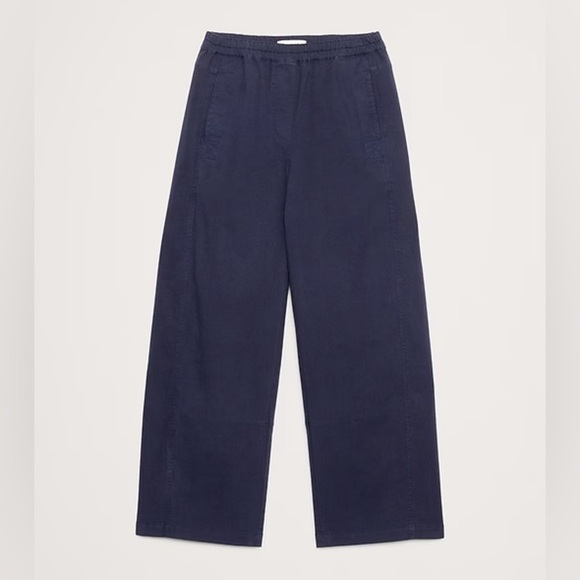 NWT! Banana Republic Navy Blue Mid-Rise Relaxed Painter Pull-On Pant - Multiple - Picture 4 of 7